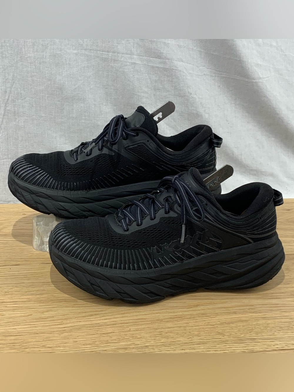 HOKA One One Bondi 7 Women’s Size 8.5 Triple Black Running Shoes